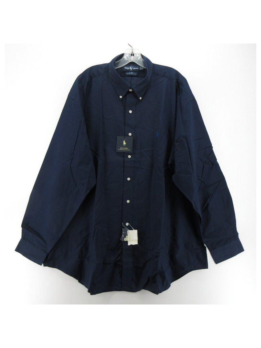 VGT Ralph Lauren Shirt XXL Navy Blake Sueded Broadcloth Button Down